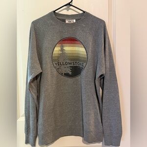 Gray Yellowstone Crewneck Sweater